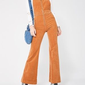 Rolla’s East Coast flare corduroy overalls